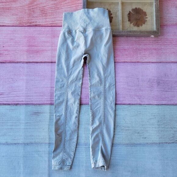 Free People Movement Gray/Green Good Karma High Waist Athleisure Leggings XS/S‎ - Picture 6 of 8